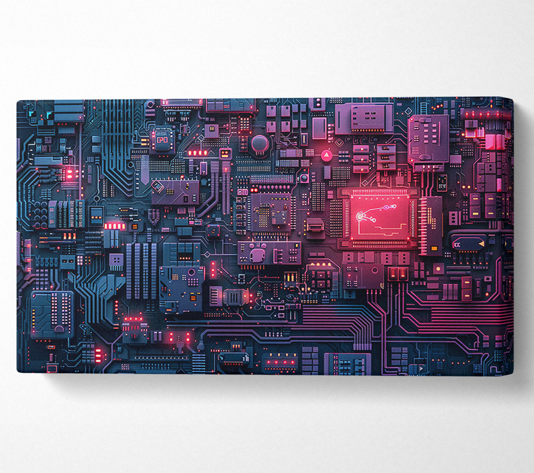  A Canvas Print of Pink Circuit Dreams Canvas Print