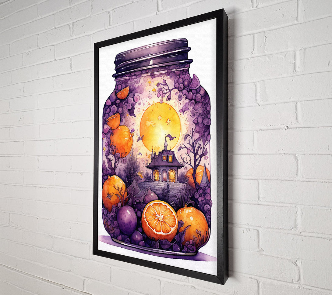  A Canvas Print of Haloween In A Jar Canvas Art