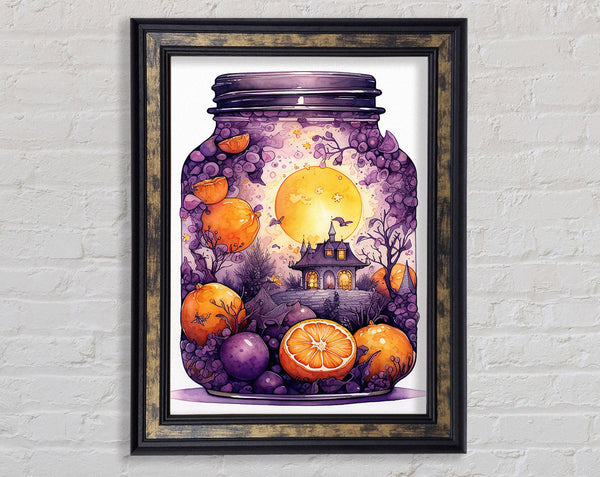 Haloween In A Jar Framed Print
