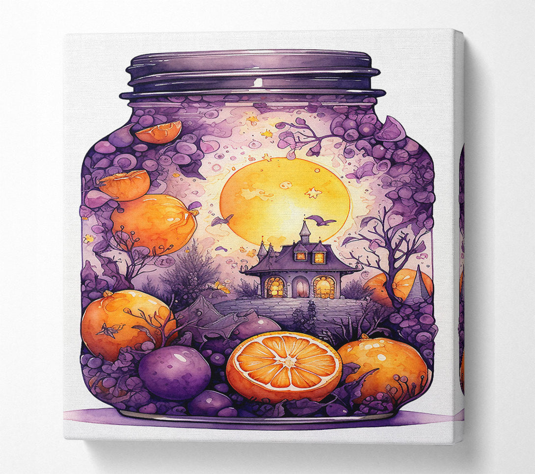 A Canvas Print of Haloween In A Jar Canvas Art