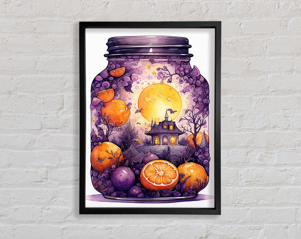 Haloween In A Jar Framed Print