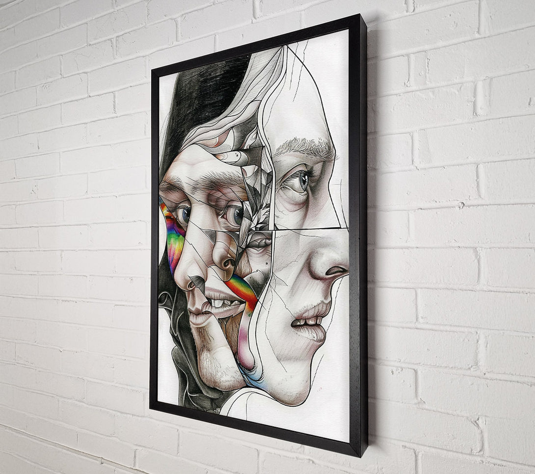  A Canvas Print of Rainbow Face Fragmentation Canvas Print