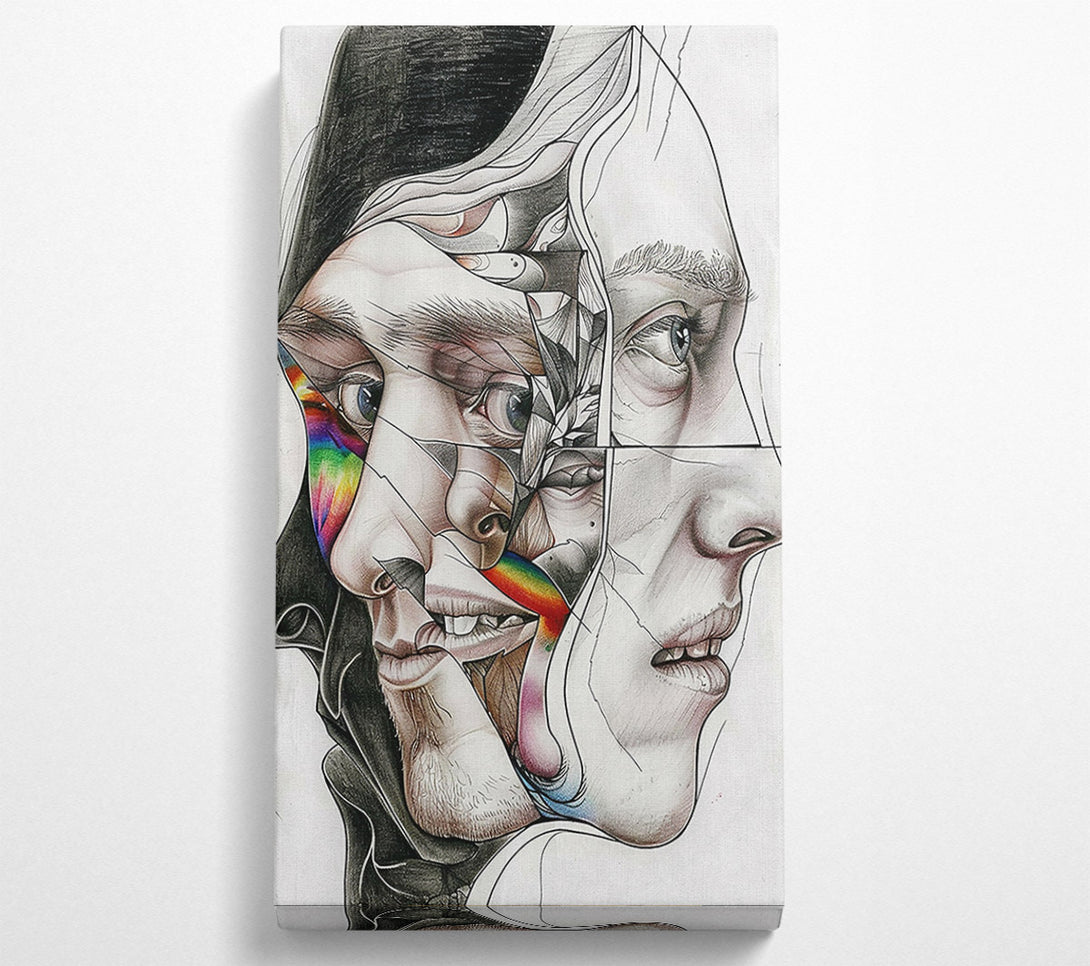  A Canvas Print of Rainbow Face Fragmentation Canvas Print