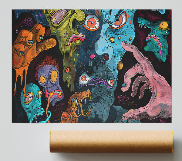 Blue Grotesque Dreams Poster