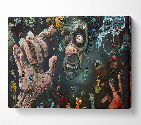  A Canvas Print of Green Dreamscape Chaos Canvas Art