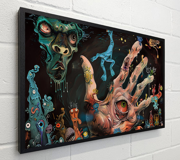 Blue Hand And Creatures