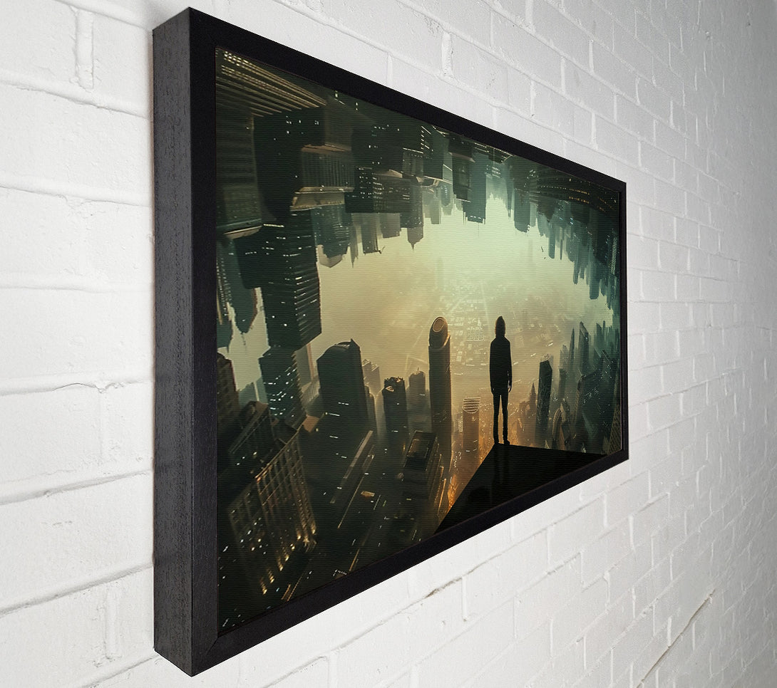  A Canvas Print of Golden City Reversed Canvas Art