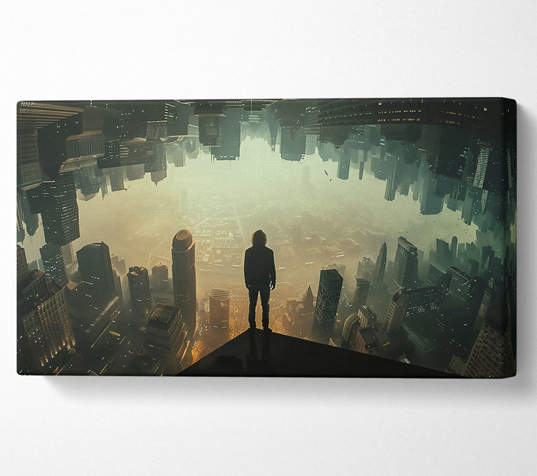  A Canvas Print of Golden City Reversed Canvas Art