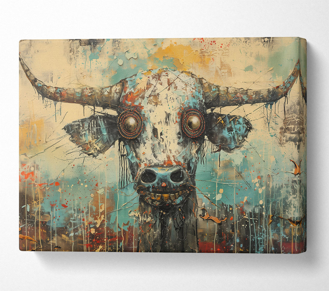  A Canvas Print of Turquoise Bull'S Gaze Canvas Print
