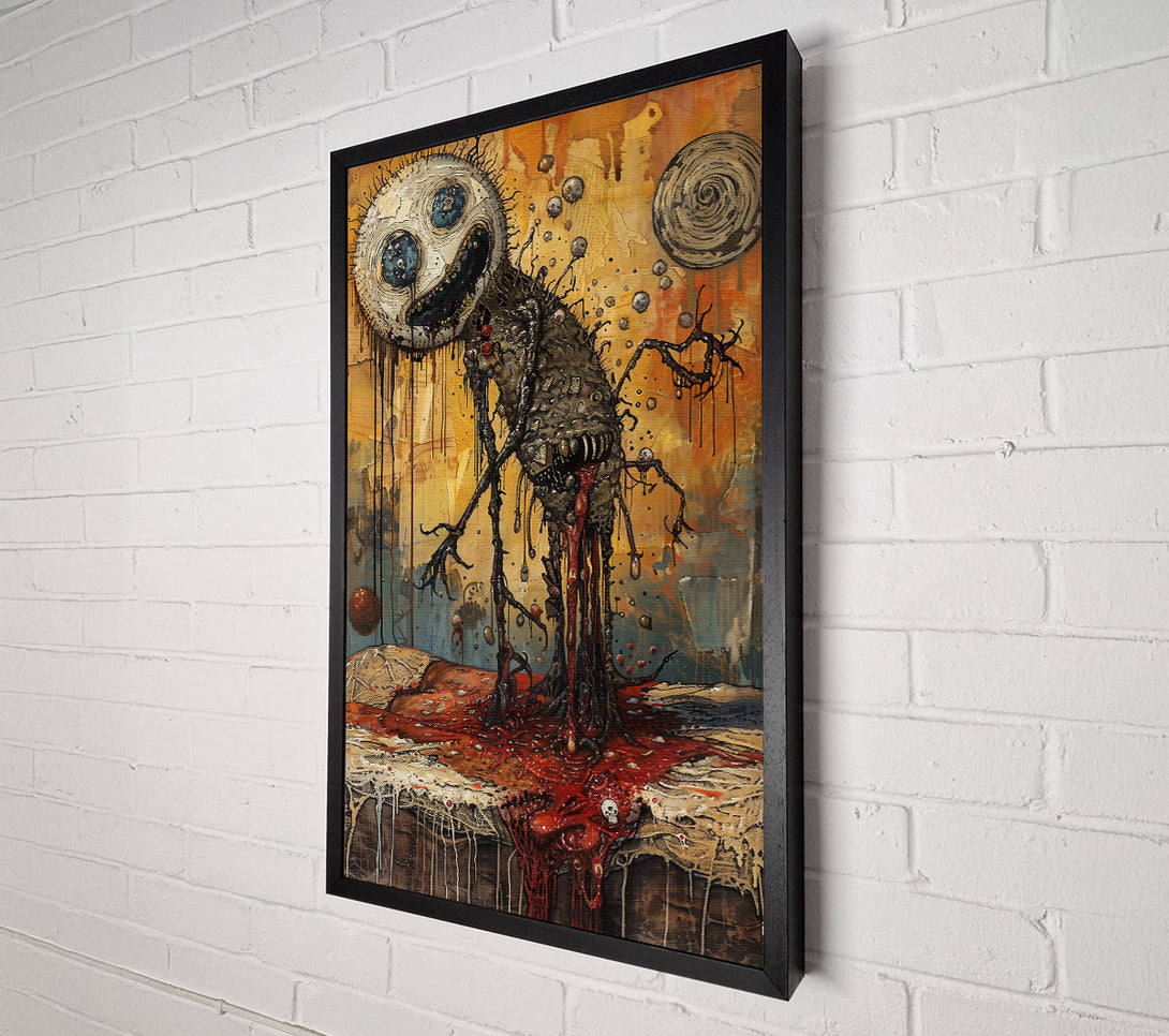  A Canvas Print of Crimson Lunar Drip Canvas Art