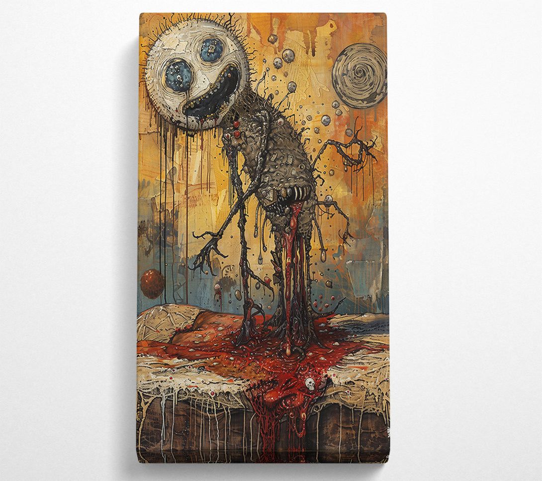  A Canvas Print of Crimson Lunar Drip Canvas Art