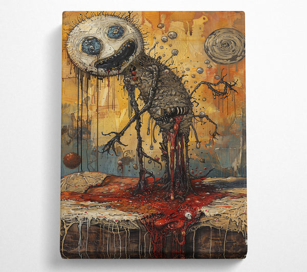  A Canvas Print of Crimson Lunar Drip Canvas Art