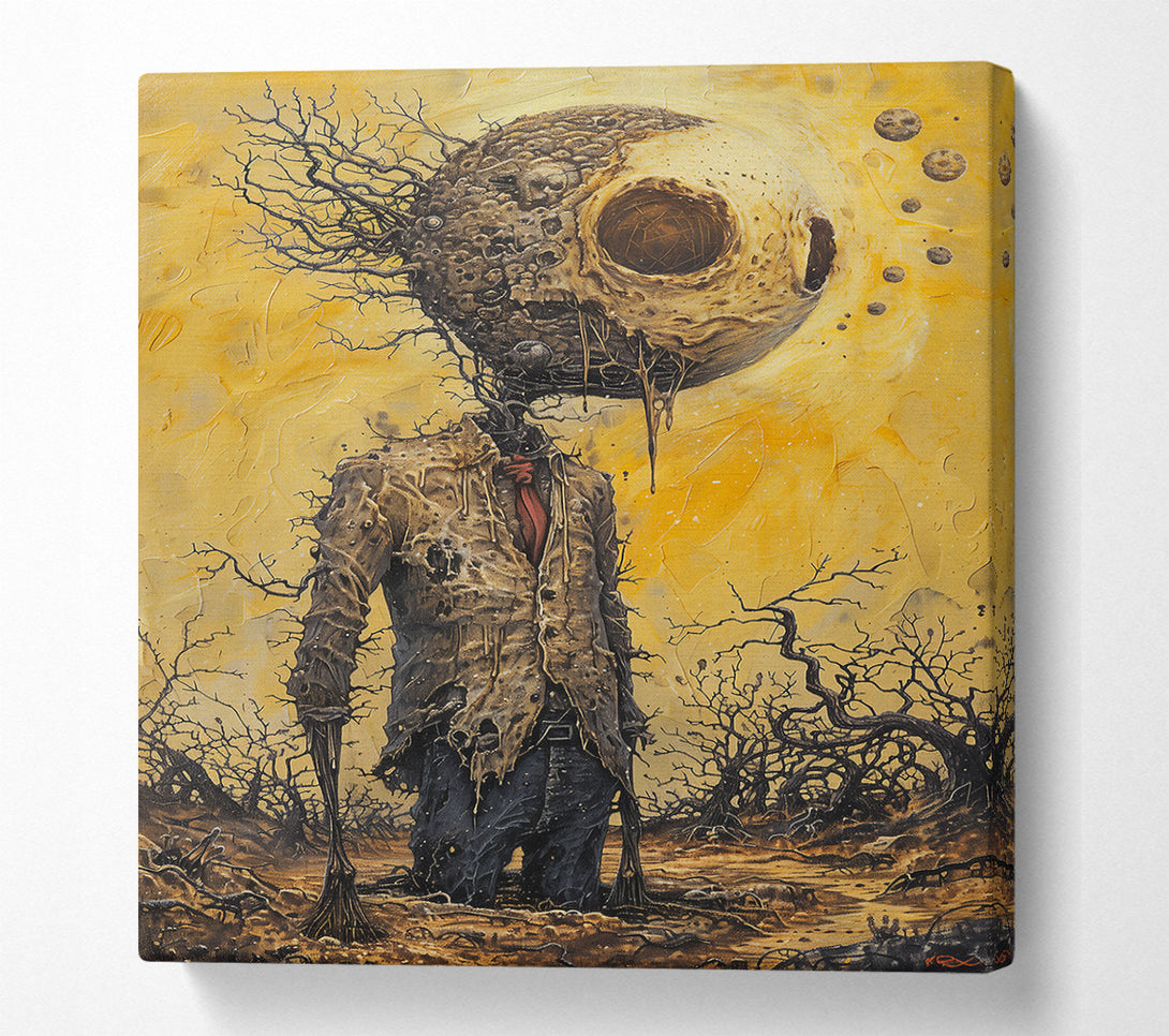  A Canvas Print of Golden Decaying Man Canvas Wall Art