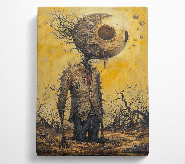 A Canvas Print of Golden Decaying Man Canvas Wall Art