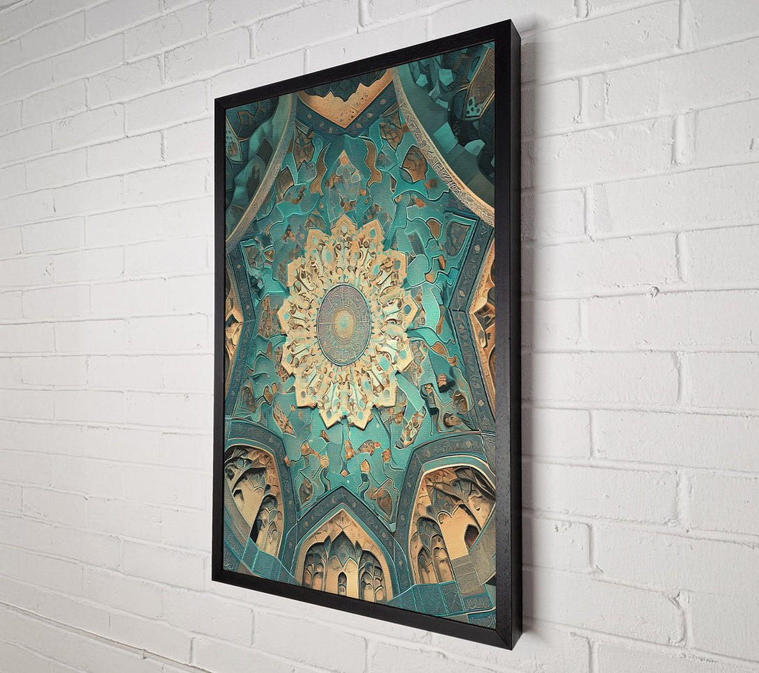  A Canvas Print of Aqua Celestial Dome Canvas Art