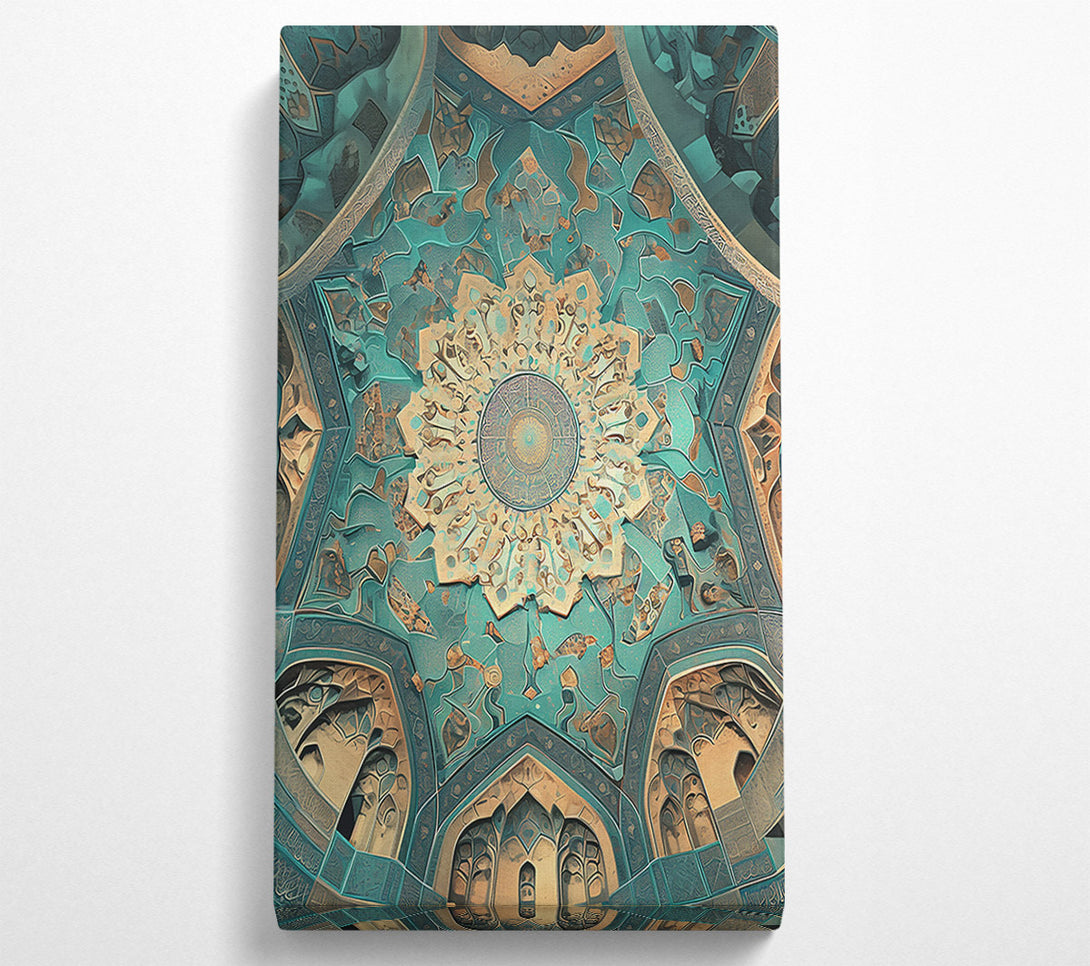  A Canvas Print of Aqua Celestial Dome Canvas Art
