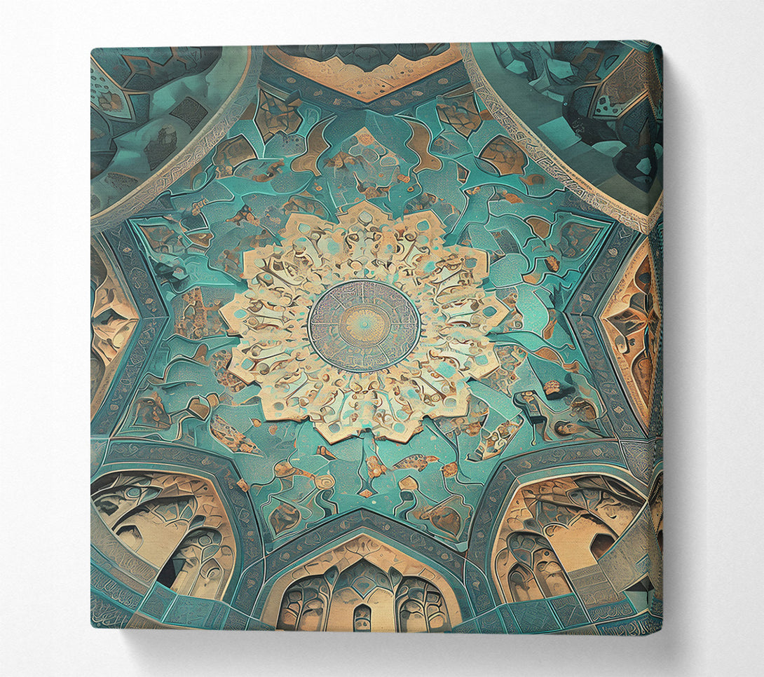  A Canvas Print of Aqua Celestial Dome Canvas Art