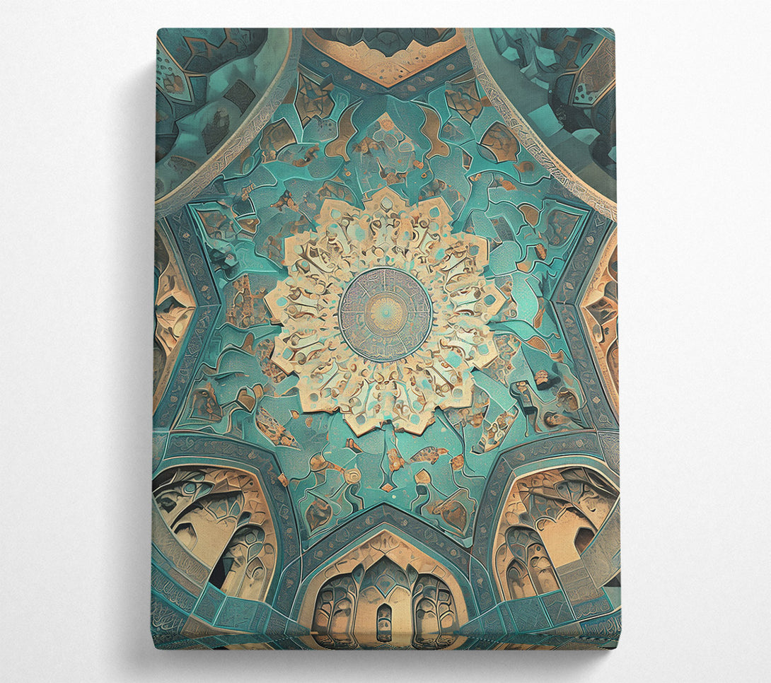  A Canvas Print of Aqua Celestial Dome Canvas Art