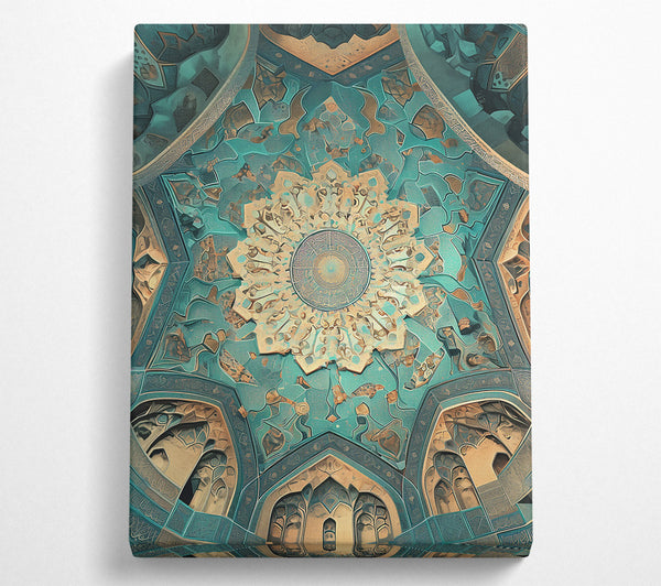  A Canvas Print of Aqua Celestial Dome Canvas Art