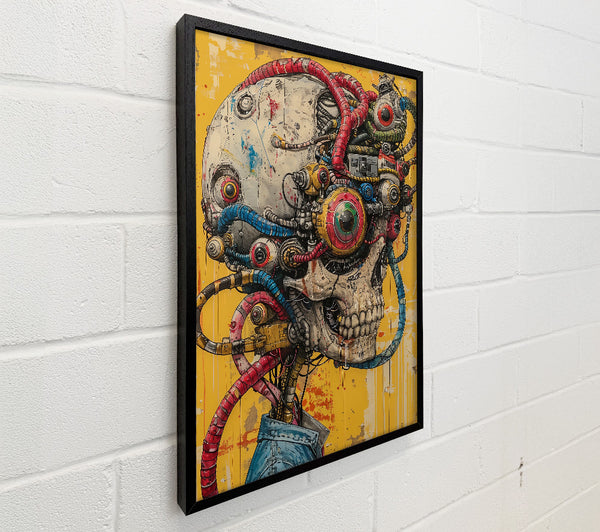 Yellow Wired Skull