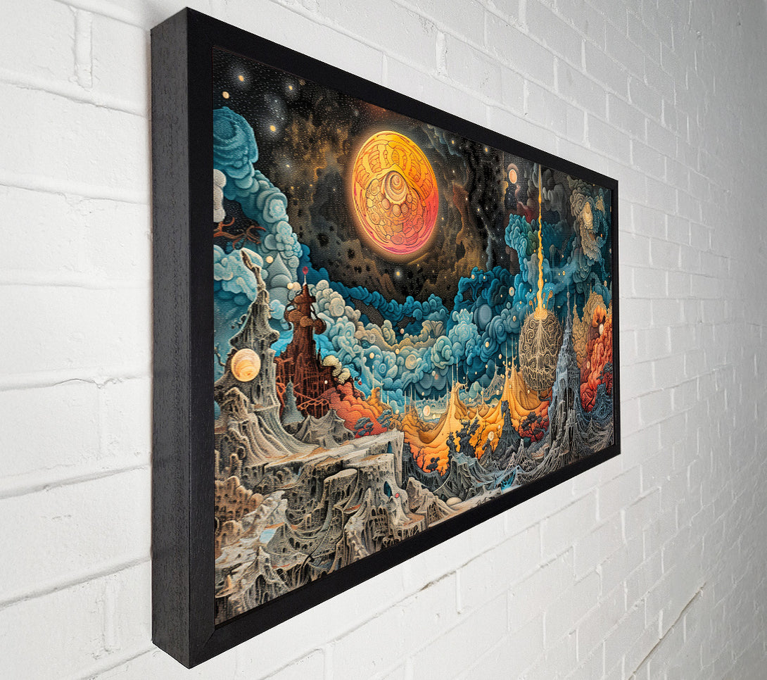  A Canvas Print of Azure Celestial Dreamscape Canvas Art