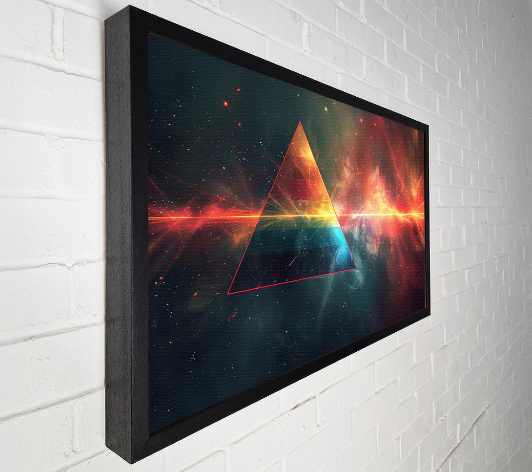  A Canvas Print of Orange Cosmic Triangle Canvas Print
