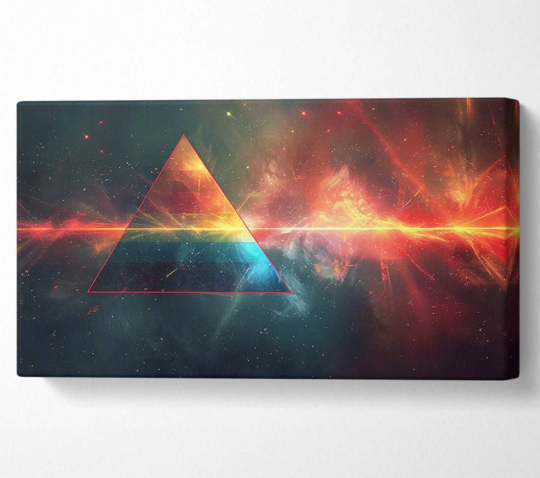  A Canvas Print of Orange Cosmic Triangle Canvas Print