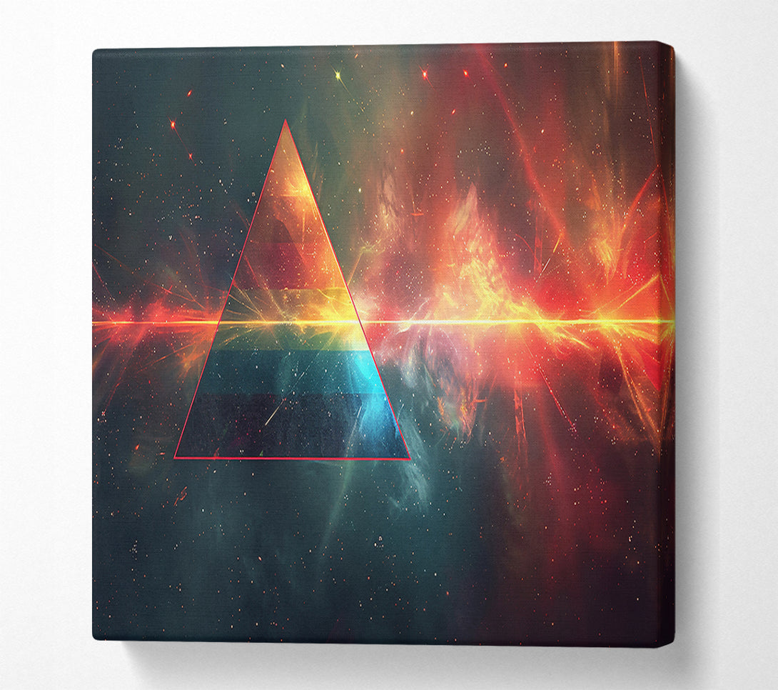  A Canvas Print of Orange Cosmic Triangle Canvas Print
