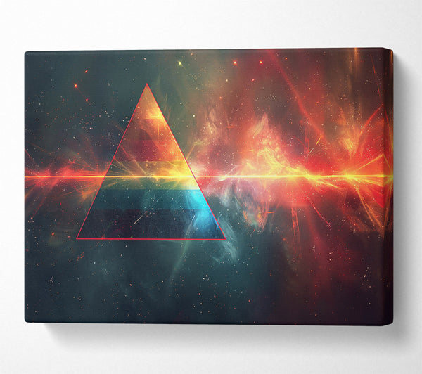  A Canvas Print of Orange Cosmic Triangle Canvas Print