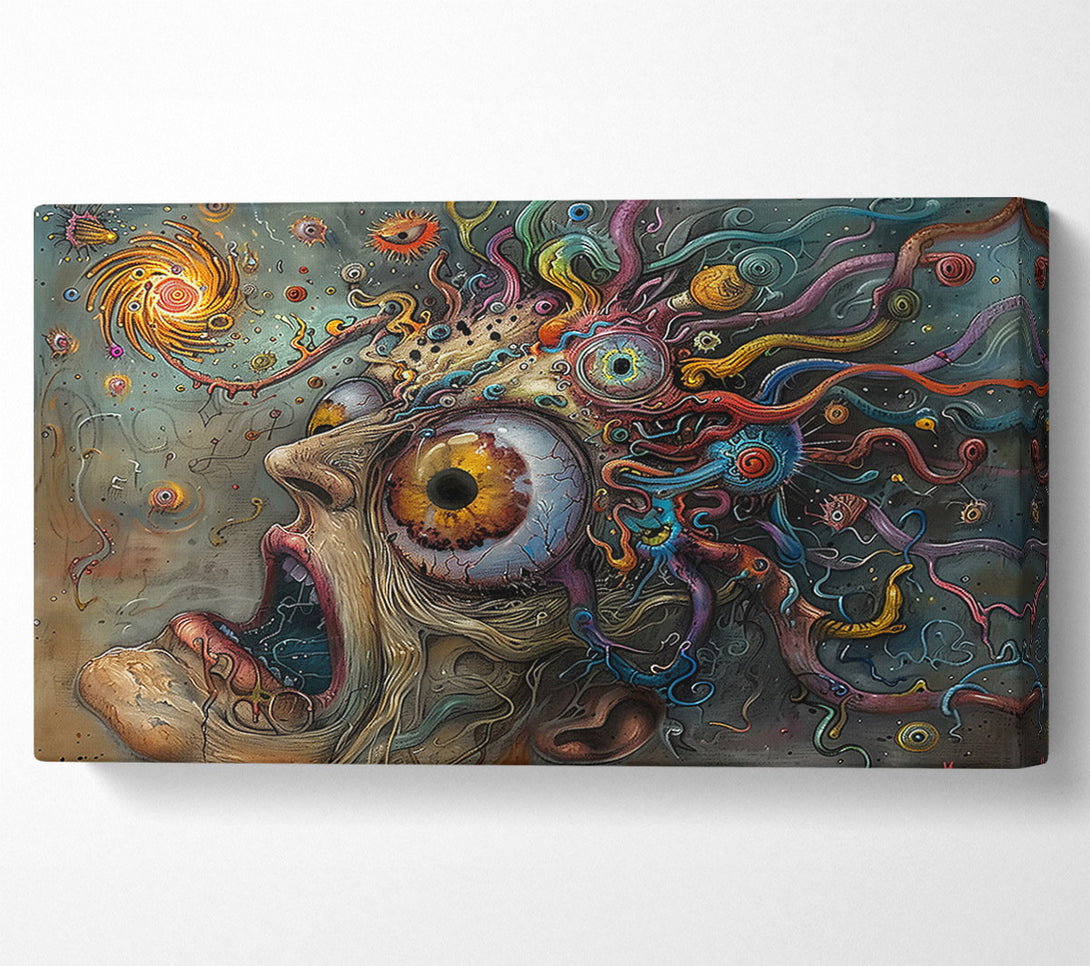  A Canvas Print of Blue And Gold Vortex Canvas Wall Art