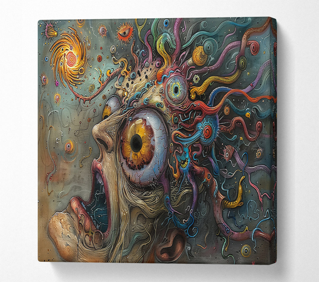  A Canvas Print of Blue And Gold Vortex Canvas Wall Art