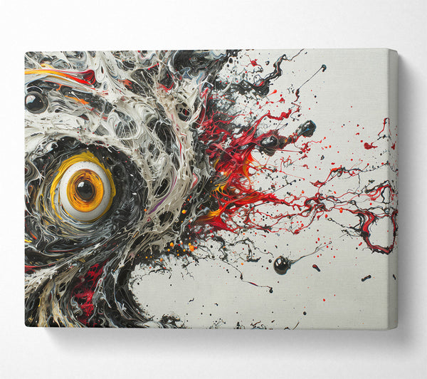  A Canvas Print of Red Swirling Eye Canvas Wall Art
