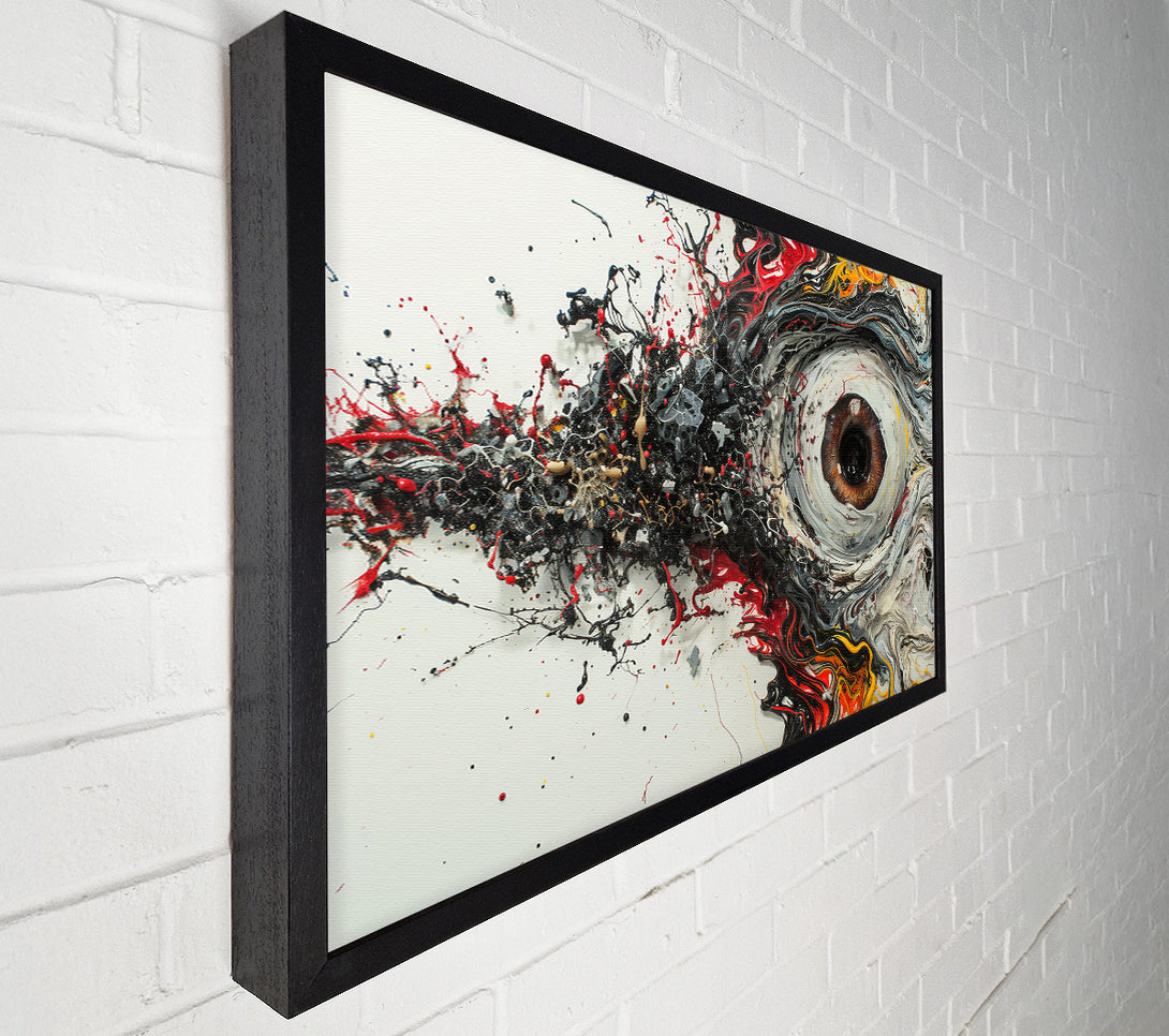  A Canvas Print of Red Swirl Eye Canvas Print