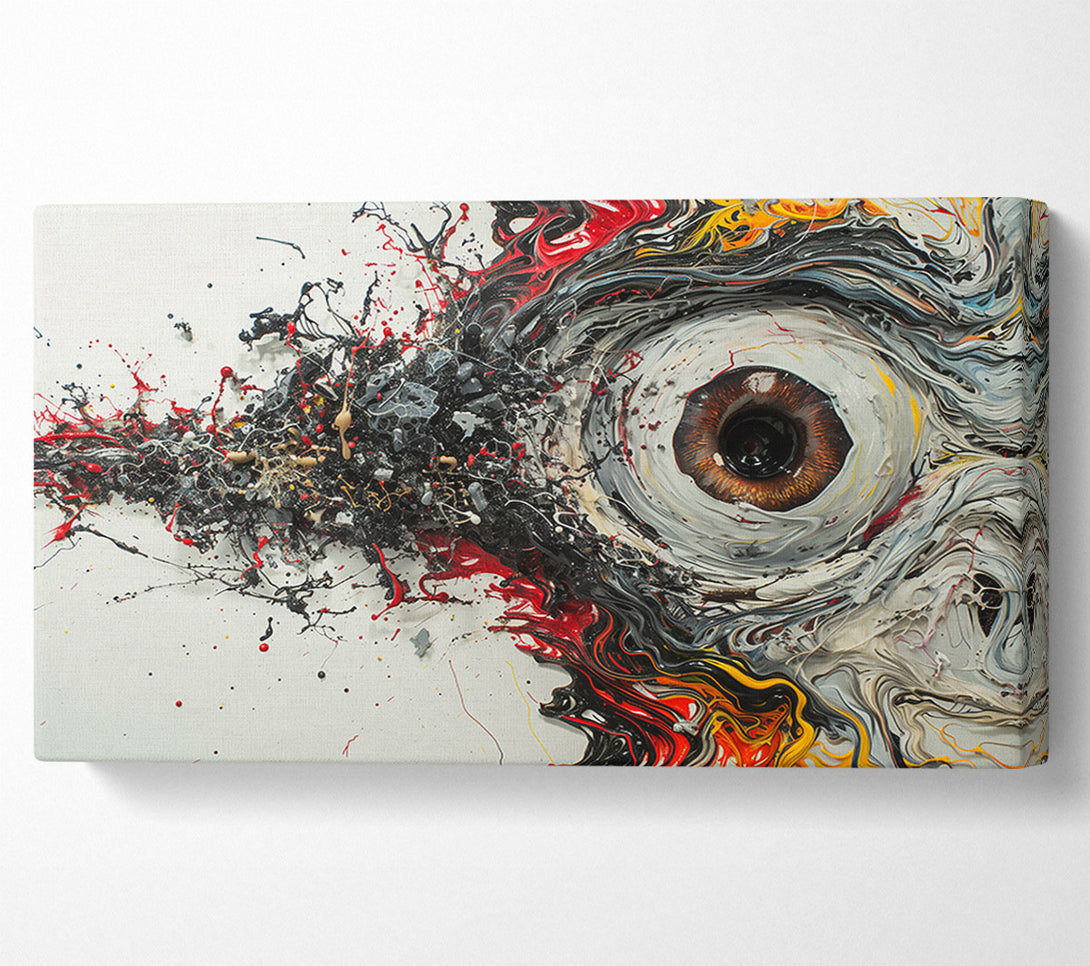  A Canvas Print of Red Swirl Eye Canvas Print