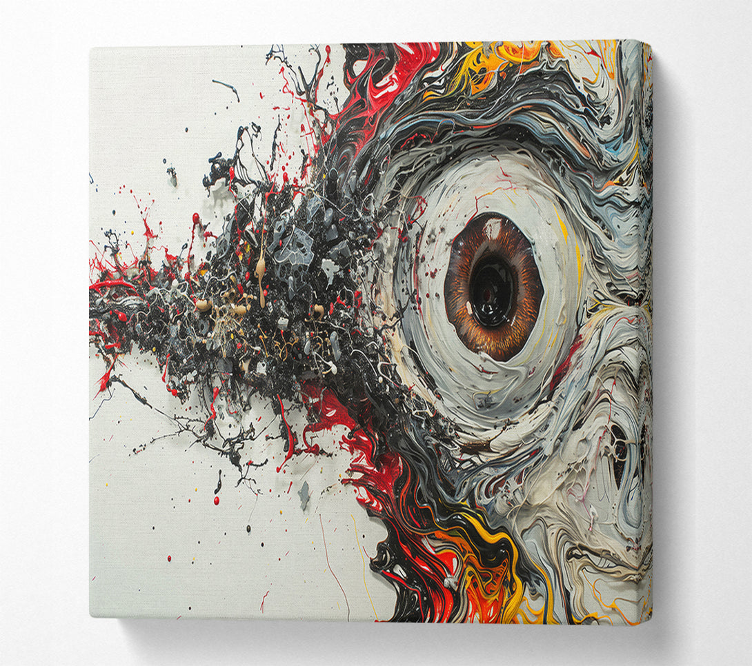  A Canvas Print of Red Swirl Eye Canvas Print
