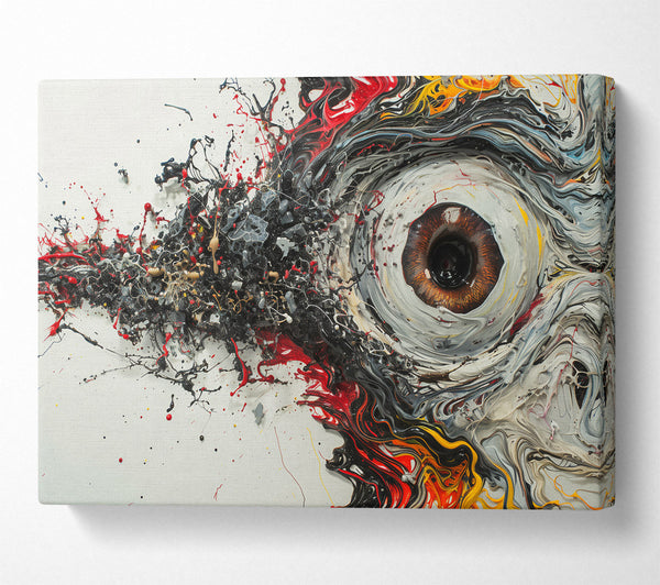  A Canvas Print of Red Swirl Eye Canvas Print