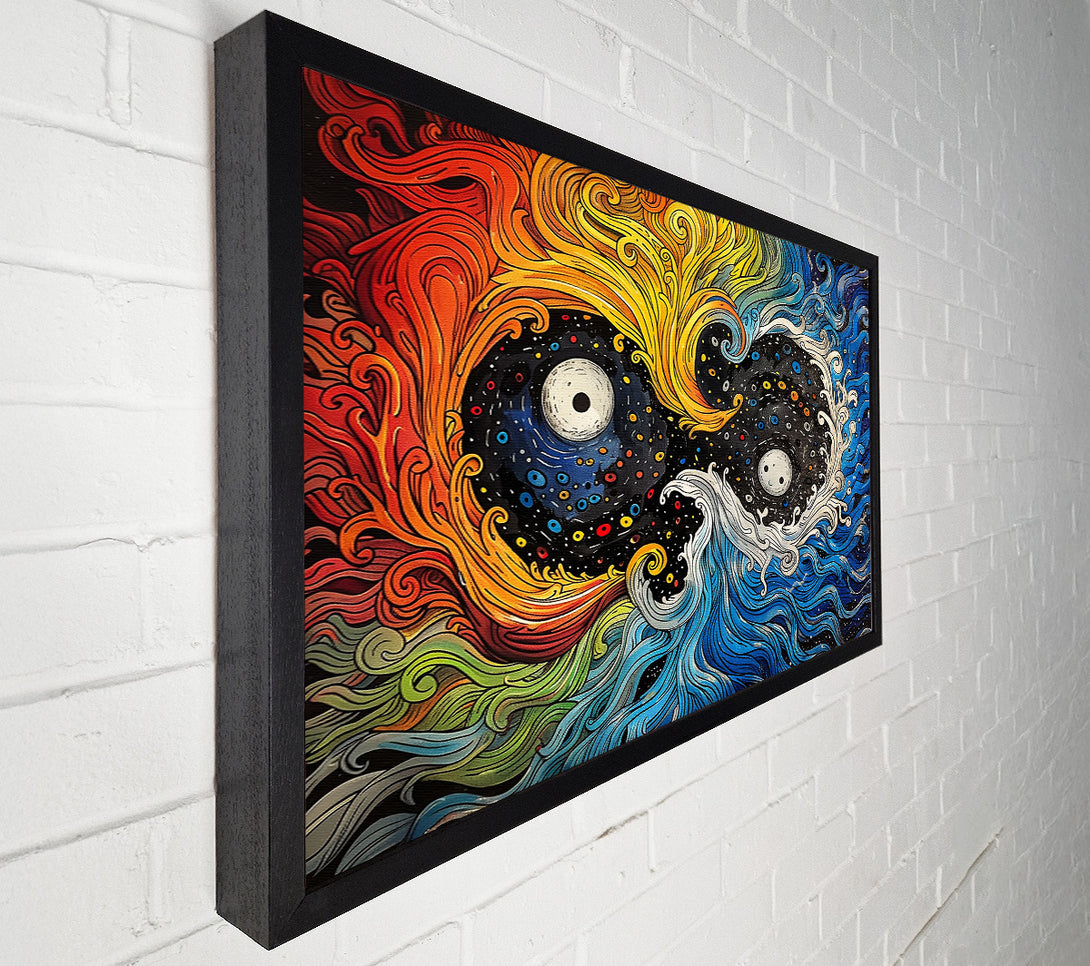  A Canvas Print of Blue Cosmic Waves Canvas Print