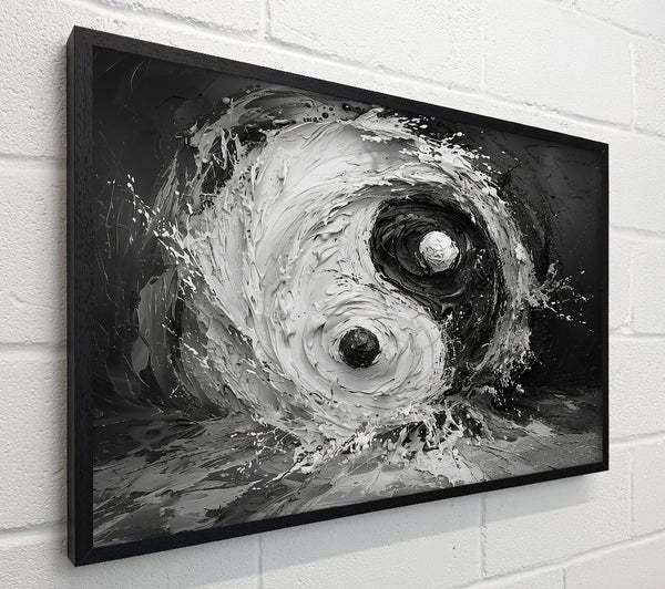 Black Yin Yang Splash