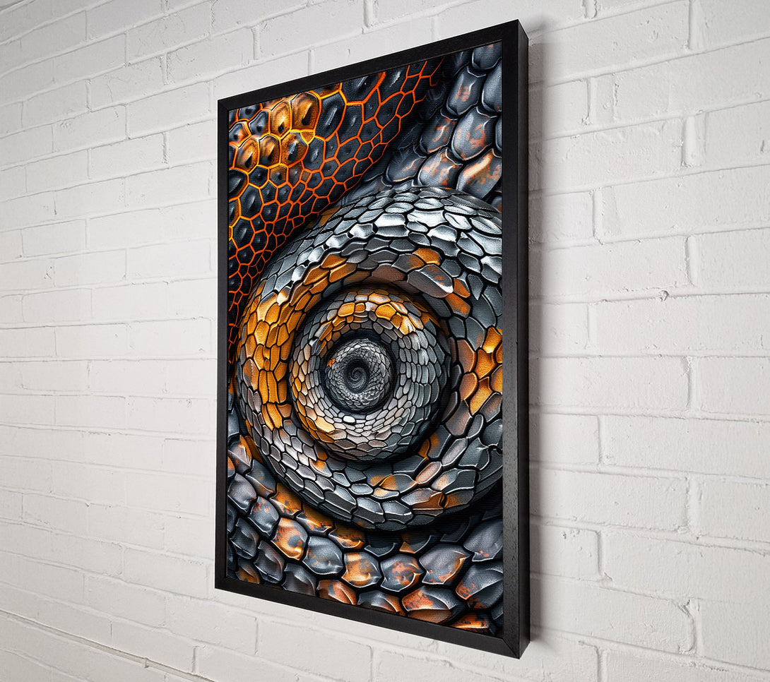  A Canvas Print of Orange Scaled Spiral Canvas Wall Art