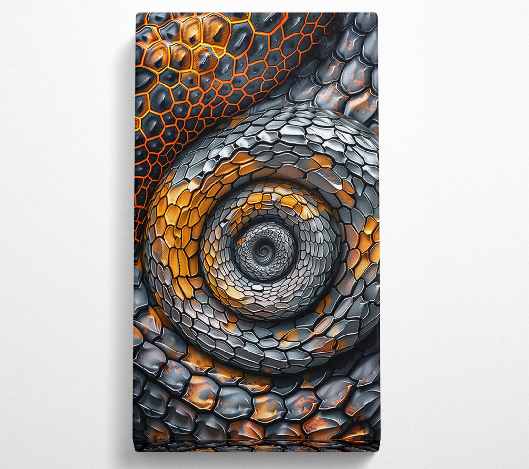  A Canvas Print of Orange Scaled Spiral Canvas Wall Art