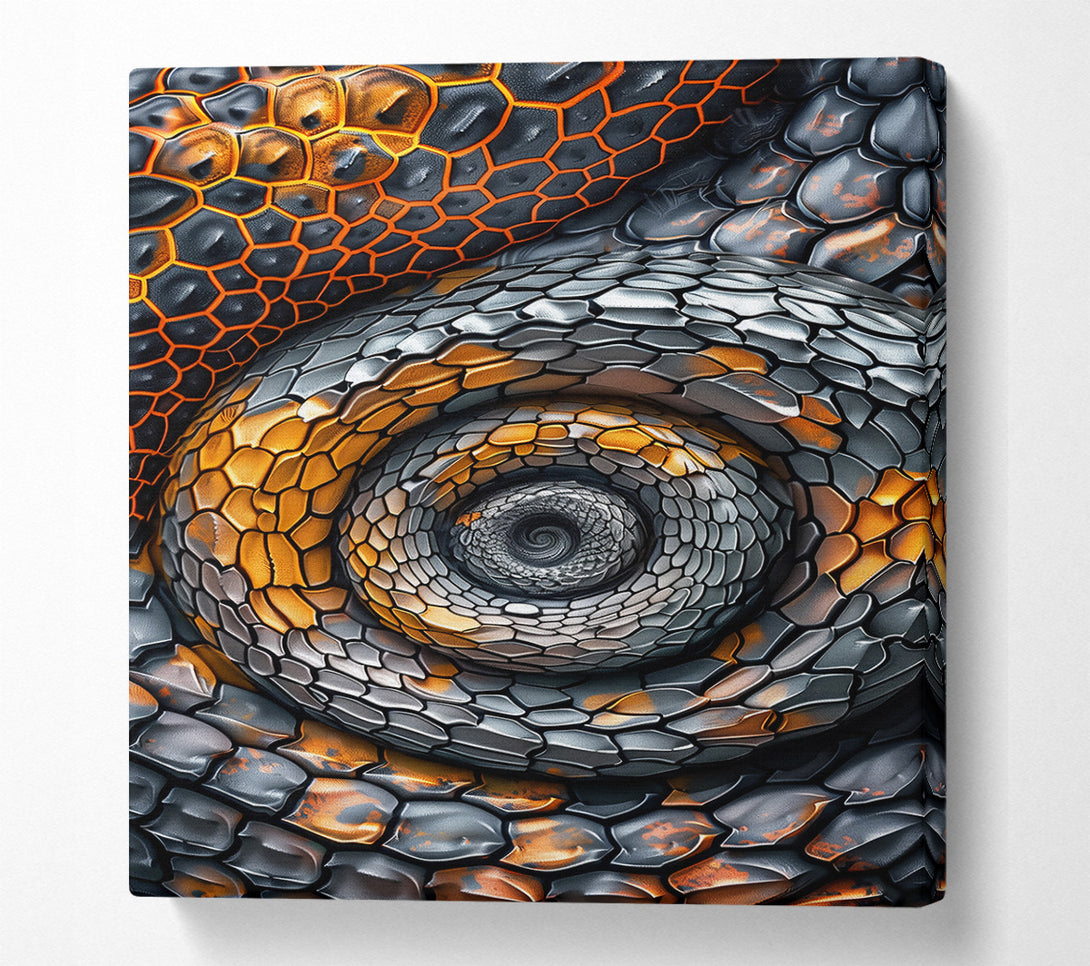  A Canvas Print of Orange Scaled Spiral Canvas Wall Art