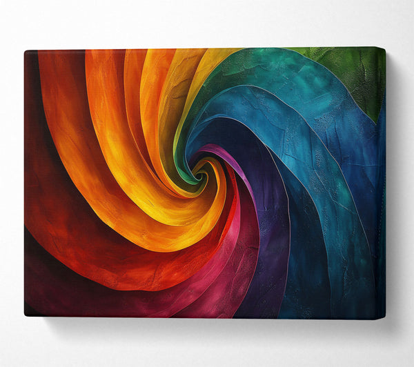  A Canvas Print of Orange Swirling Hues Canvas Art