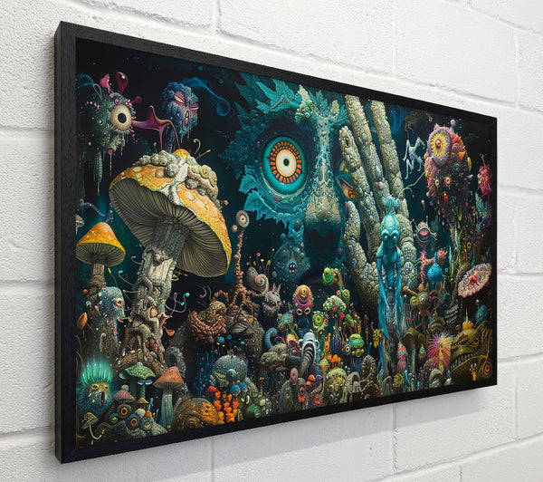 Teal Dreamscape Of Eyes