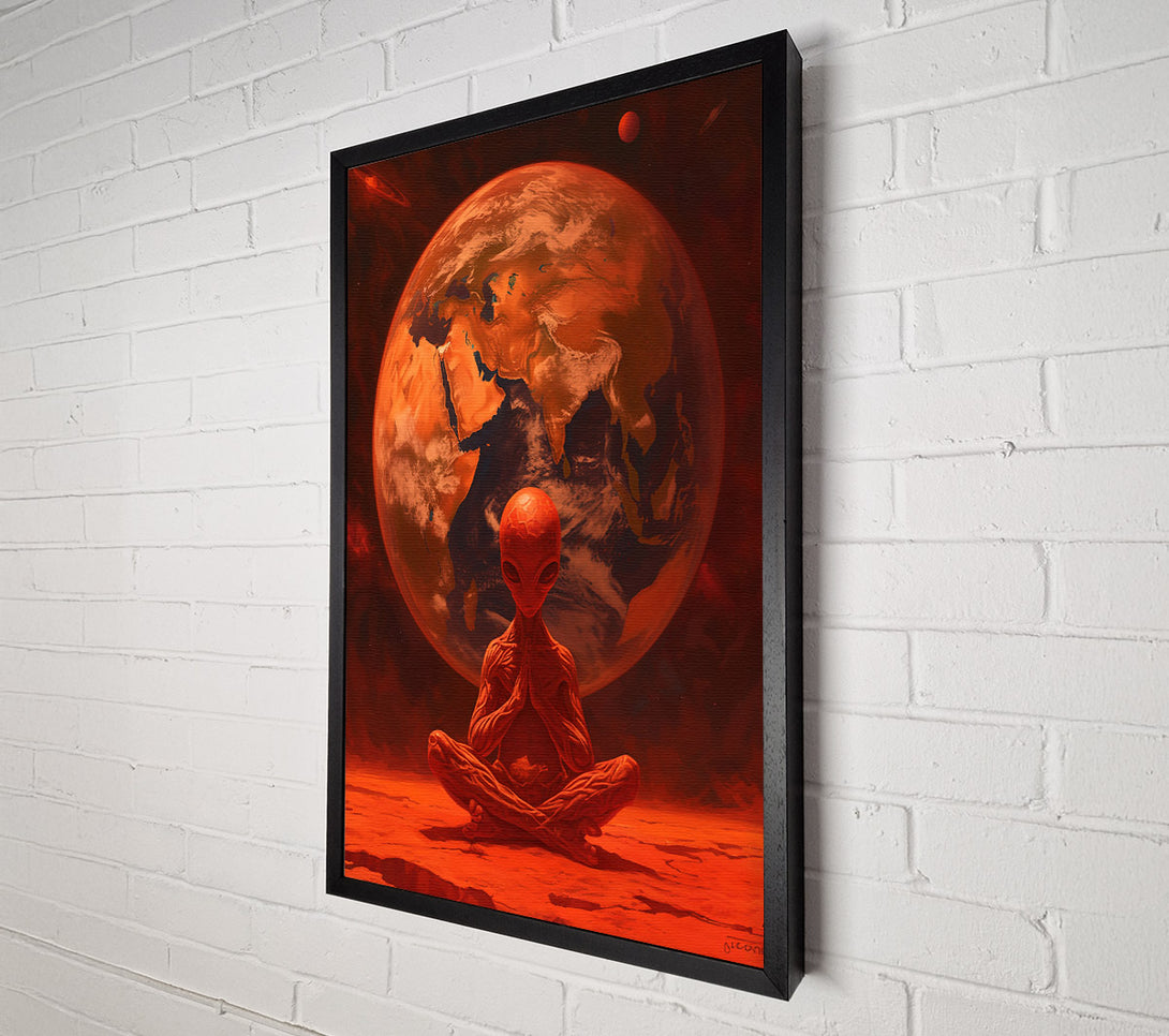  A Canvas Print of Crimson Cosmic Meditation Canvas Wall Art