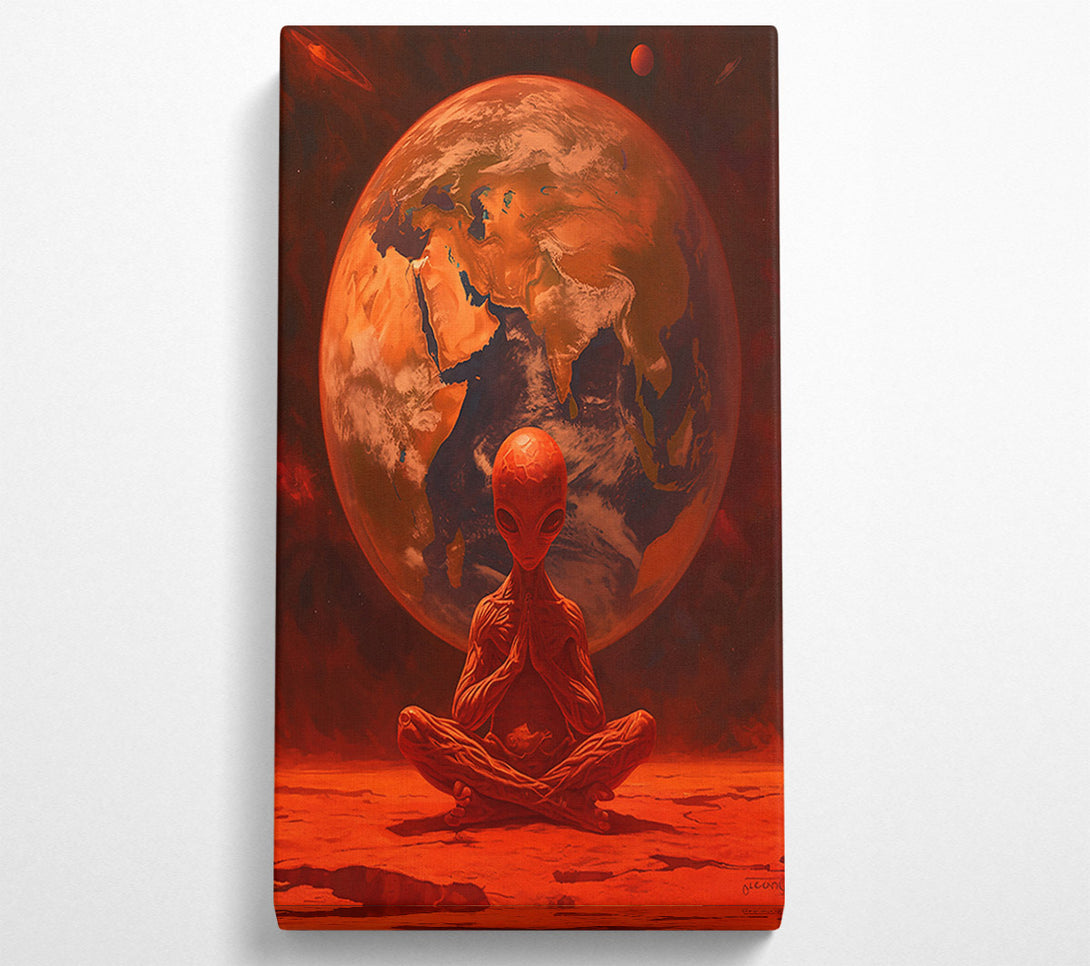  A Canvas Print of Crimson Cosmic Meditation Canvas Wall Art