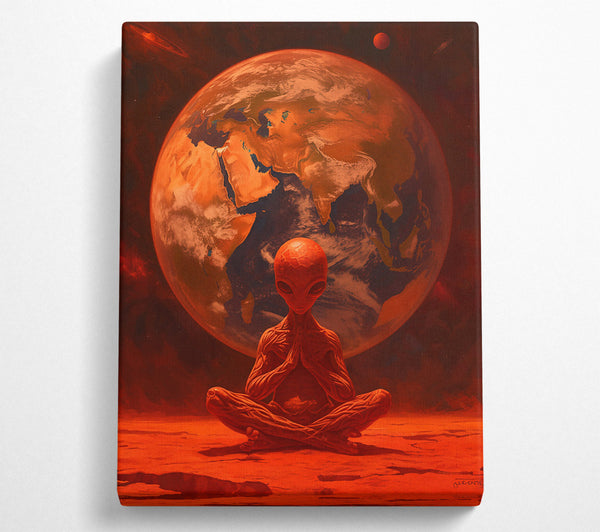  A Canvas Print of Crimson Cosmic Meditation Canvas Wall Art