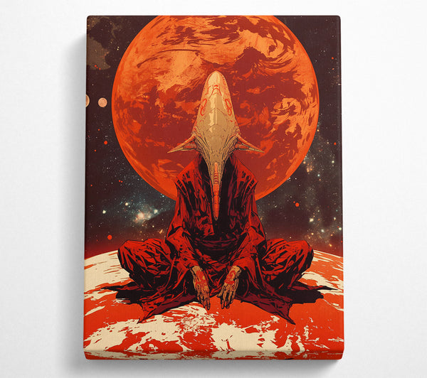  A Canvas Print of Crimson Under A Red Sky Canvas Print