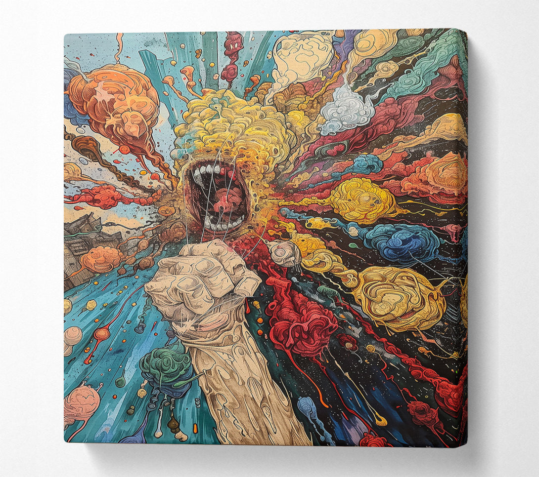  A Canvas Print of The Blue Scream Canvas Art