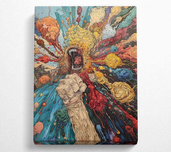  A Canvas Print of The Blue Scream Canvas Art