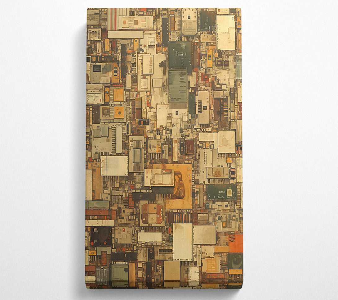  A Canvas Print of Beige Digital Landscape Canvas Wall Art